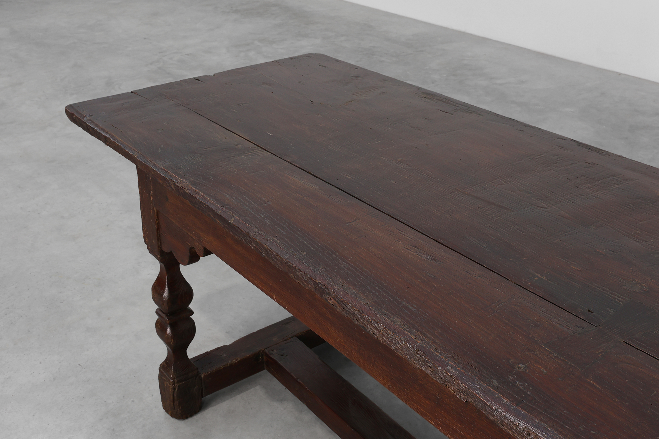 17th‑Century Flemish Solid Oak Monastery Table, Belgiumthumbnail